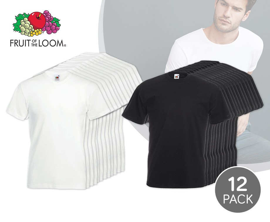 12 pack t shirts van fruit of the loom