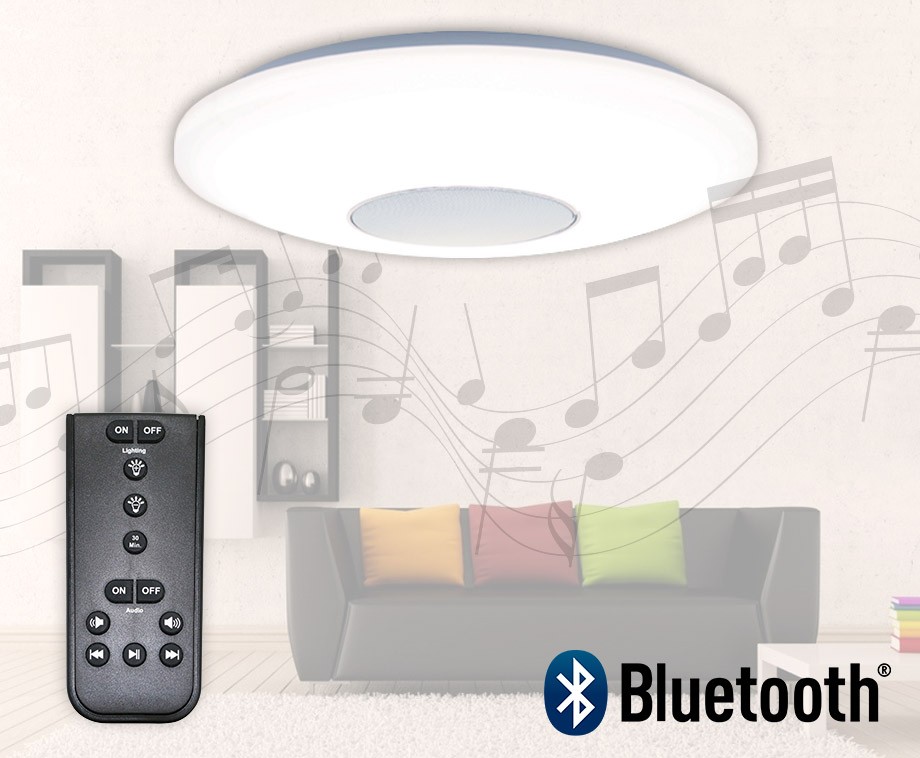 Luxe LEDplafonnière incl. LEDlamp Optioneel Met Bluetooth Speaker