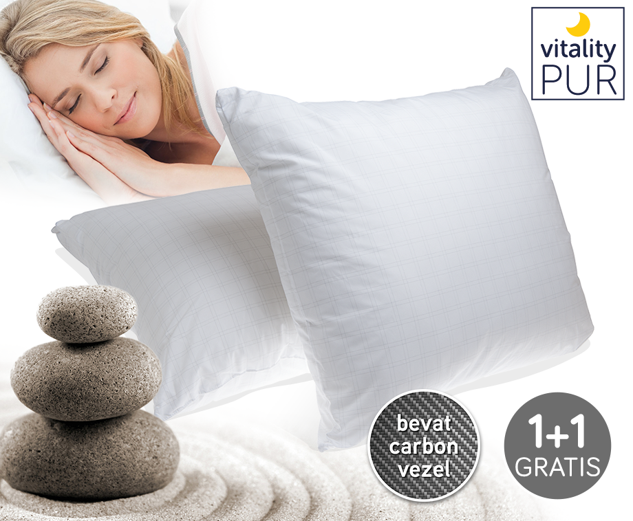 Comfortabel Anti-Stress Kussen Carbonvezels Fris Vol Energie Wakker Worden 1+1 Gratis! | VoordeelVanger.nl - Dagelijks topaanbiedingen!