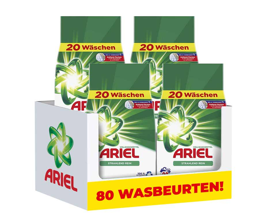 Ariel Waspoeder Regular 4 x 20 Wasbeurten