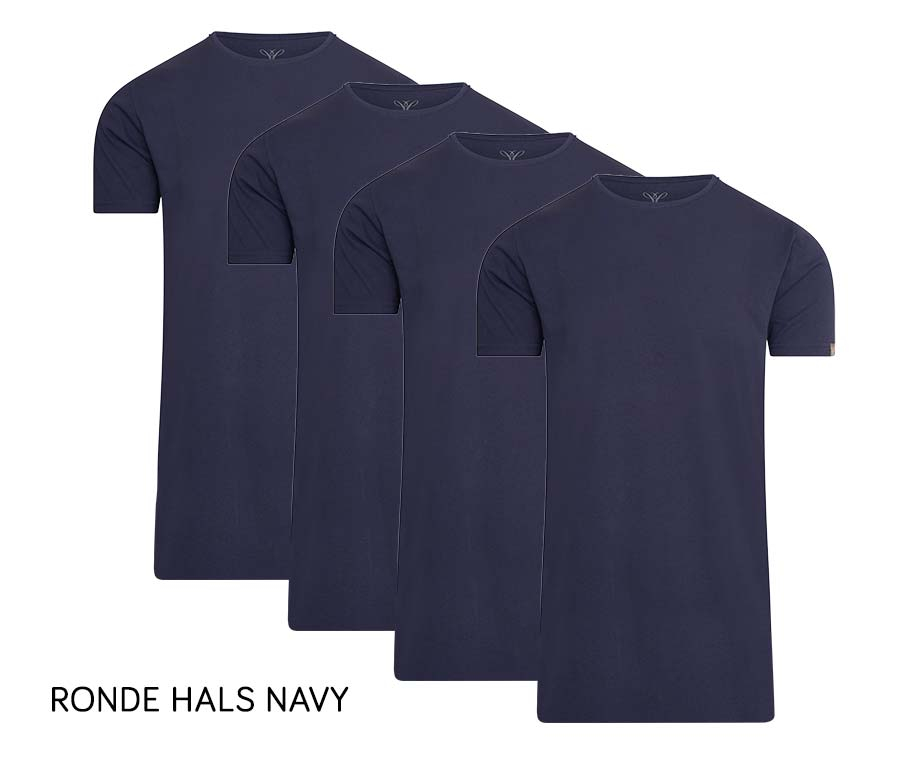 Cappuccino Italia - Heren Tee SS 4-Pack T-shirts - Blauw - Maat XXL