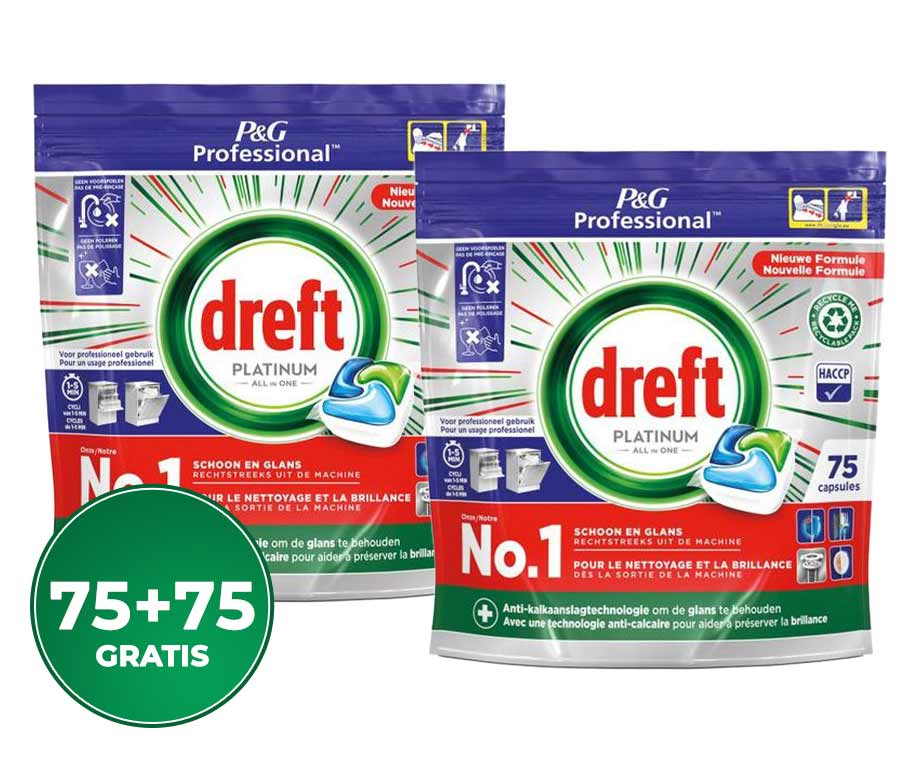 Dreft All-in-1 Platinum Vaatwastabs Regular