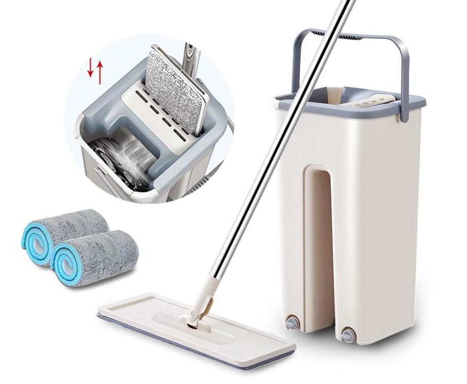 Harry Smarty Flat Mop - Schoonmaak mop/dweil - Inclusief twee pads