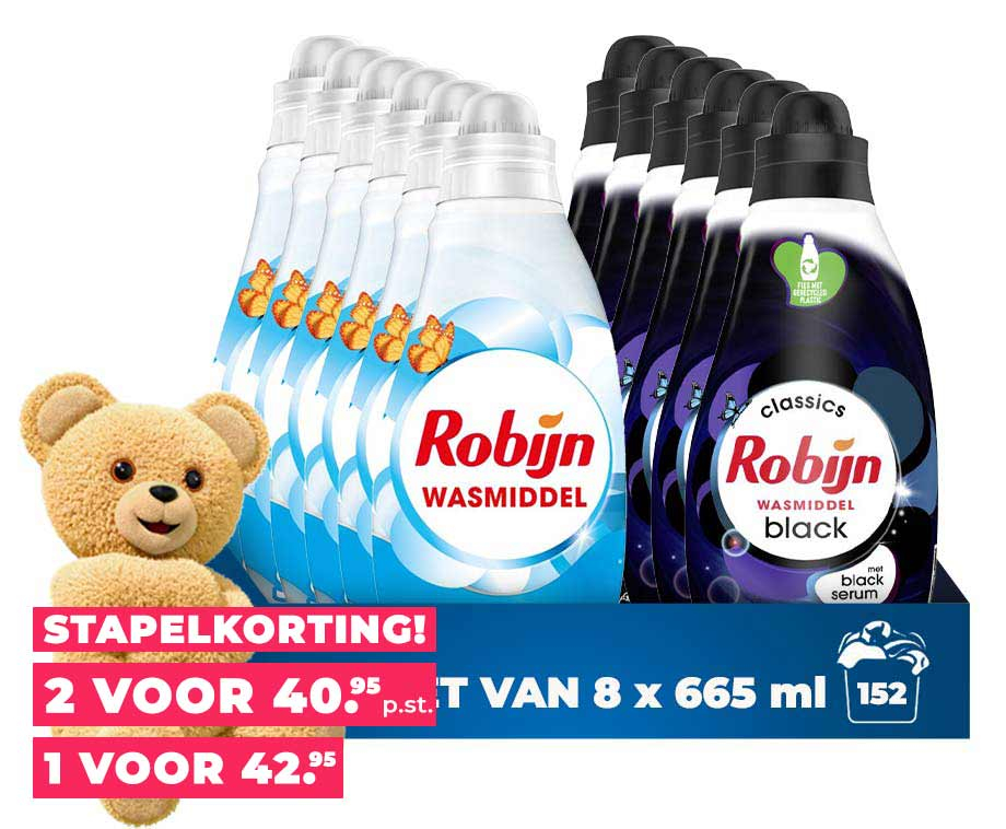 Robijn Wasmiddel Vloeibaar 152 WASBEURTEN