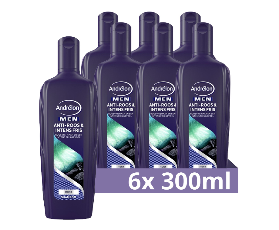 6x Andrelon Shampoo Classic Shine Anti-Roos & Intens Fris