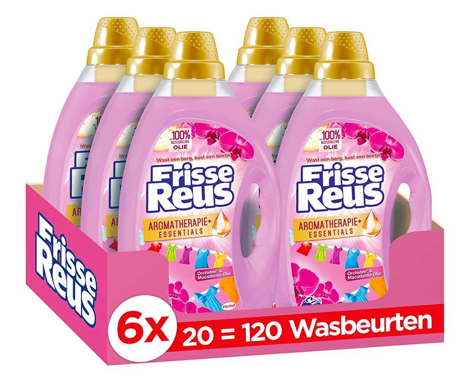 6x1L Frisse Reus Orchidee Macadamia Vloeibaar Wasmiddel