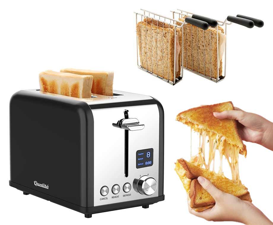 Qualitá® Broodrooster met Tosti Klemmen - Tostiapparaat - Sandwichrooster - RVS