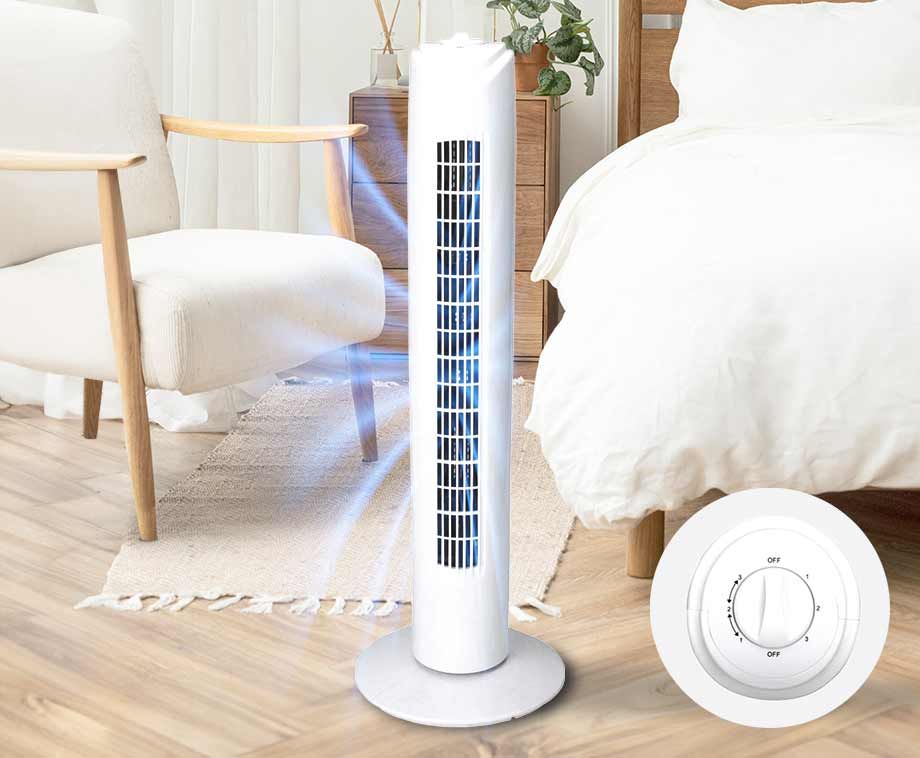 Homestyle Ventilator Toren Model - Ventilator - 80 cm Wit