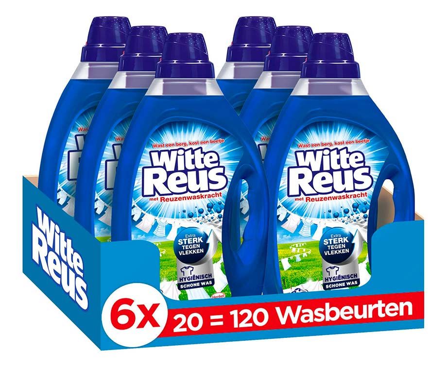 6x1L Witte Reus Vloeibaar Wasmiddel